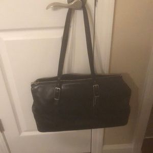 Coach black leather bag